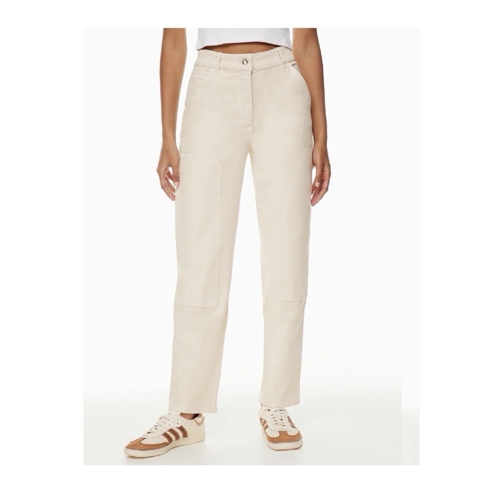 WILFRED FREE Brennan Carpenter Pants Size 4 Birch Cream High‎ Waisted Utility